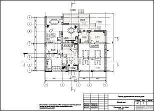 Планировка 1 этажа, М 1:100