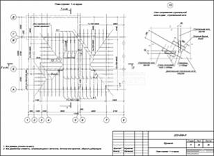 План стропил 1-го яруса